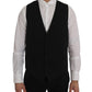 Dolce & Gabbana Black STAFF Cotton Vest