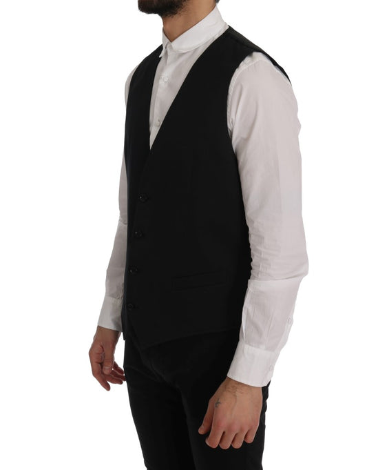 Dolce & Gabbana Black STAFF Cotton Vest