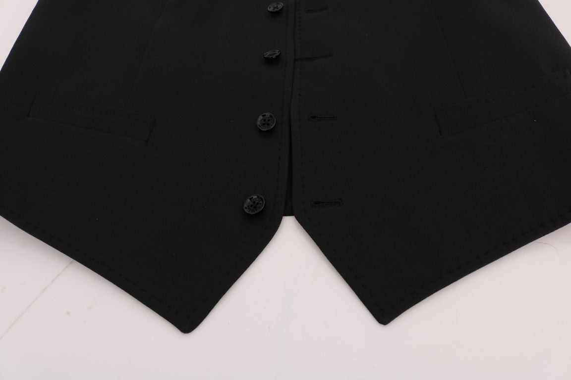 Dolce & Gabbana Black STAFF Cotton Vest