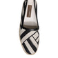 Dolce & Gabbana Black White Stripes Slip On Espadrille Shoes