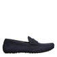 Dolce & Gabbana Blue Calf Leather Slip On Men Moccasin Shoes