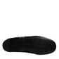 Dolce & Gabbana Black Logo Cotton Loafers Formal Dress Shoes