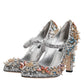 Dolce & Gabbana Silver Sequin Embellished Heels Pumps Shoes