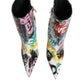 Dolce & Gabbana Multicolor Graffiti Keira Mid Calf Boots Shoes