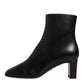 Dolce & Gabbana Black Jackie Leather Mid Calf Boots Shoes