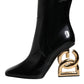 Dolce & Gabbana Black Jackie Leather Mid Calf Boots Shoes