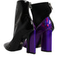 Dolce & Gabbana Purple Black Pointed Ankle Boots Shoes