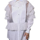 Dolce & Gabbana White Cotton Poplin Shirt Dress Blouse Top