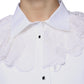 Dolce & Gabbana White Cotton Poplin Shirt Dress Blouse Top