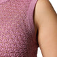 Dolce & Gabbana Pink Mesh See Through Sleeveless Tank Top