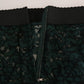 Dolce & Gabbana Green Floral Lace Leggings Pants