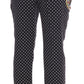 Dolce & Gabbana Black Polka Dot Sicily Crystal Pants