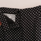 Dolce & Gabbana Black Polka Dot Sicily Crystal Pants