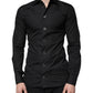 Dolce & Gabbana Black Cotton Formal Long Sleeves Dress Shirt