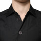 Dolce & Gabbana Black Cotton Formal Long Sleeves Dress Shirt