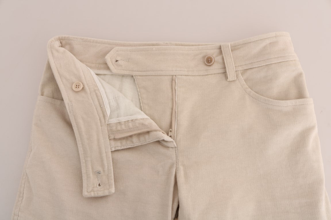 Ermanno Scervino Beige Slim Jeans Corduroy Skinny Pants