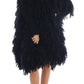 Dolce & Gabbana Black Fringes Wool Pullover Coat Sweater