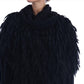 Dolce & Gabbana Black Fringes Wool Pullover Coat Sweater