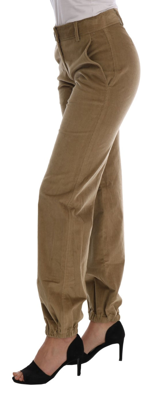 Ermanno Scervino Beige Cotton Corduroys Pants