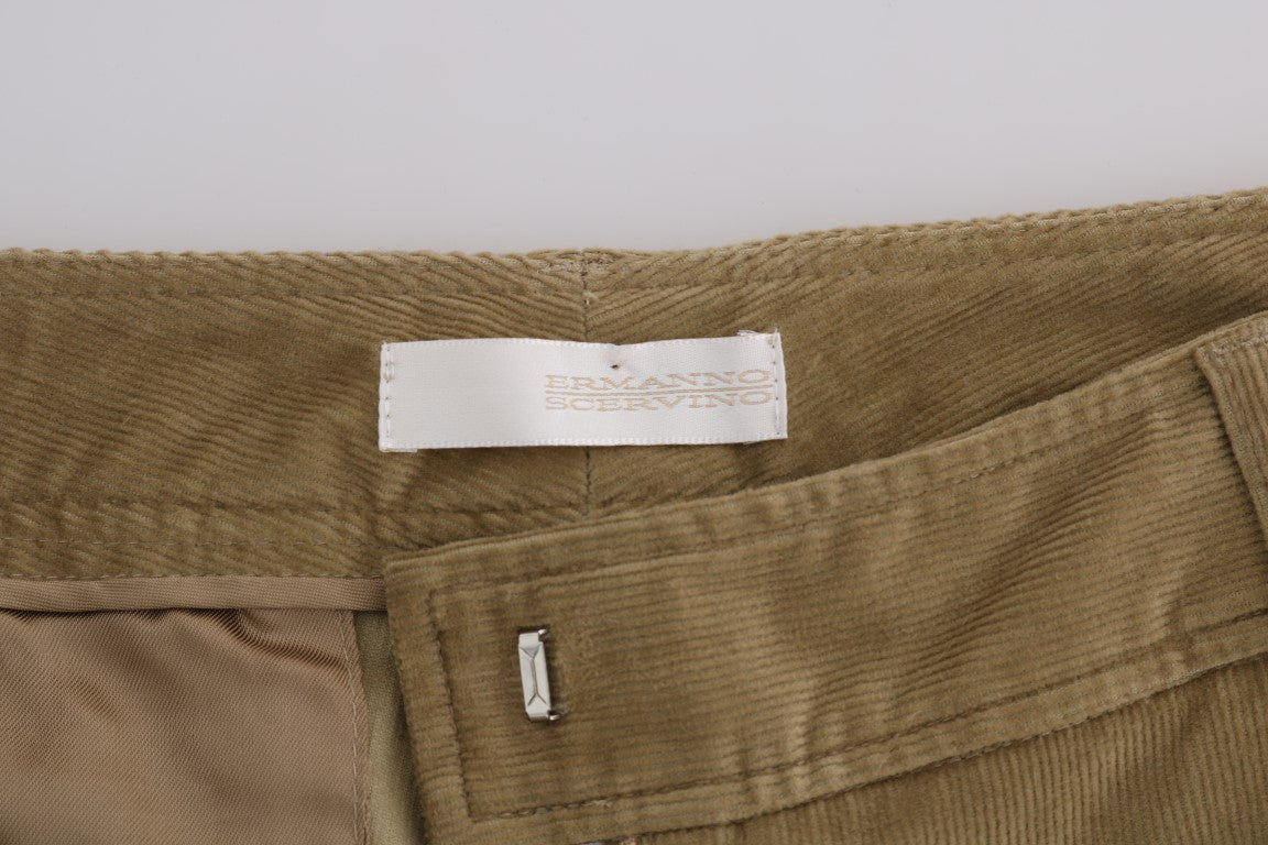 Ermanno Scervino Beige Cotton Corduroys Pants