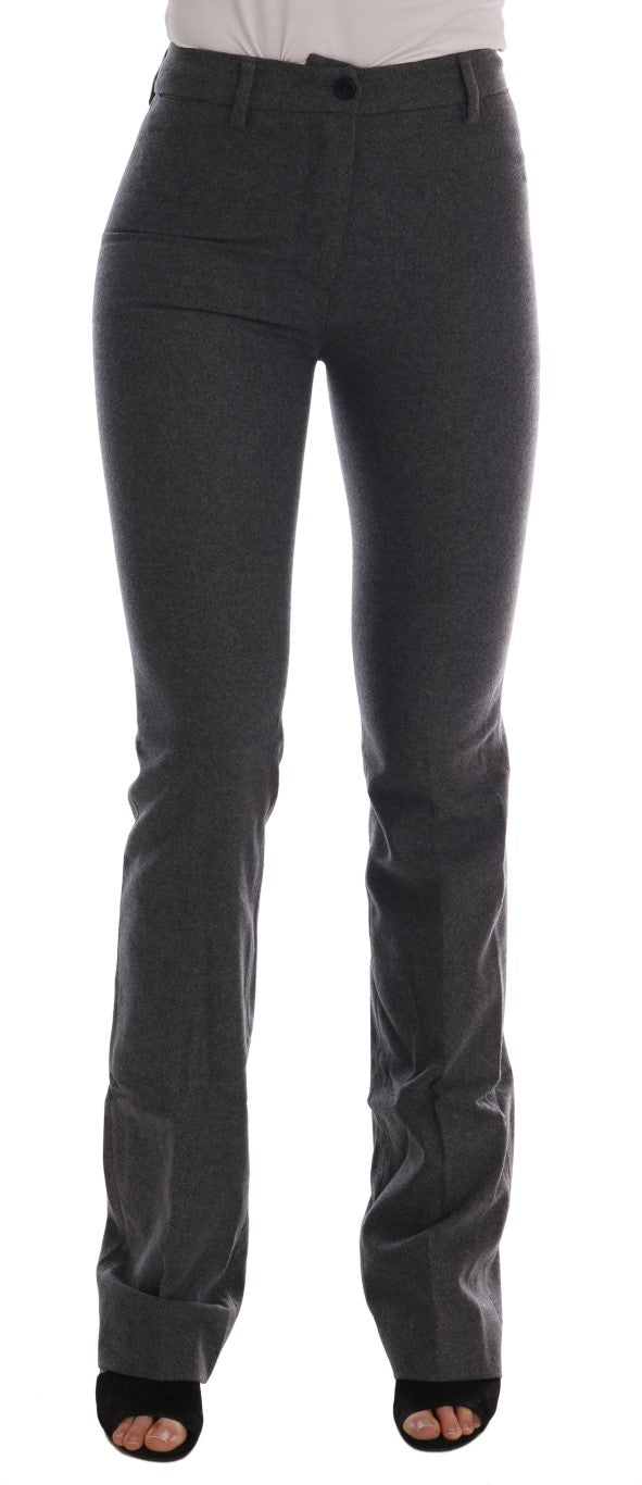 Ermanno Scervino Gray Wool Stretch Slim Pants