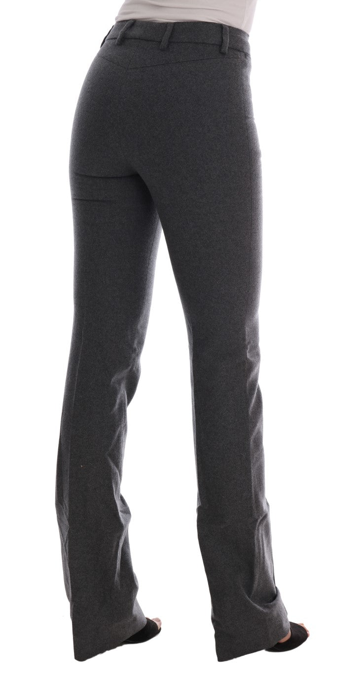 Ermanno Scervino Gray Wool Stretch Slim Pants