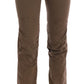 Ermanno Scervino Brown Cotton Casual Slim Fit Pants