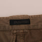 Ermanno Scervino Brown Cotton Casual Slim Fit Pants