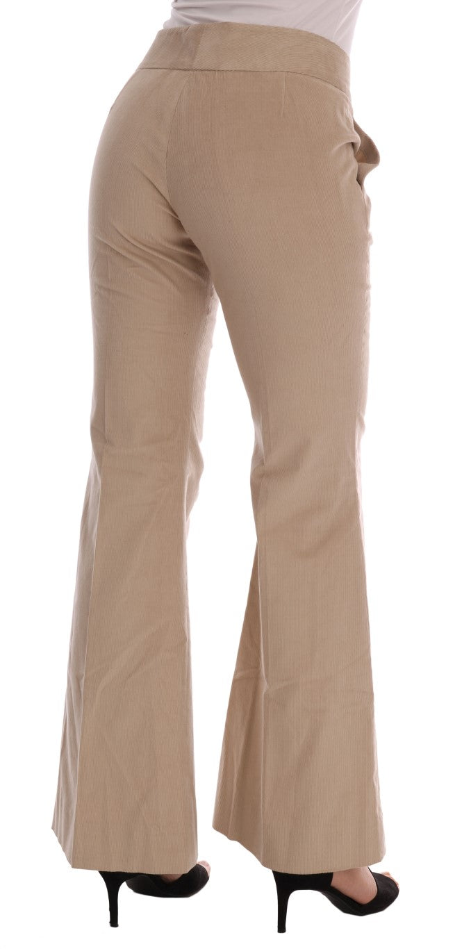 Ermanno Scervino Beige Cotton Bootcut Pants