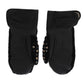 Dolce & Gabbana Black Leather Shearling Studded Gloves