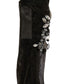 Dolce & Gabbana Black Stretch Floral Clear Crystal Socks