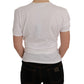 Dolce & Gabbana White Cotton Silk T-Shirt