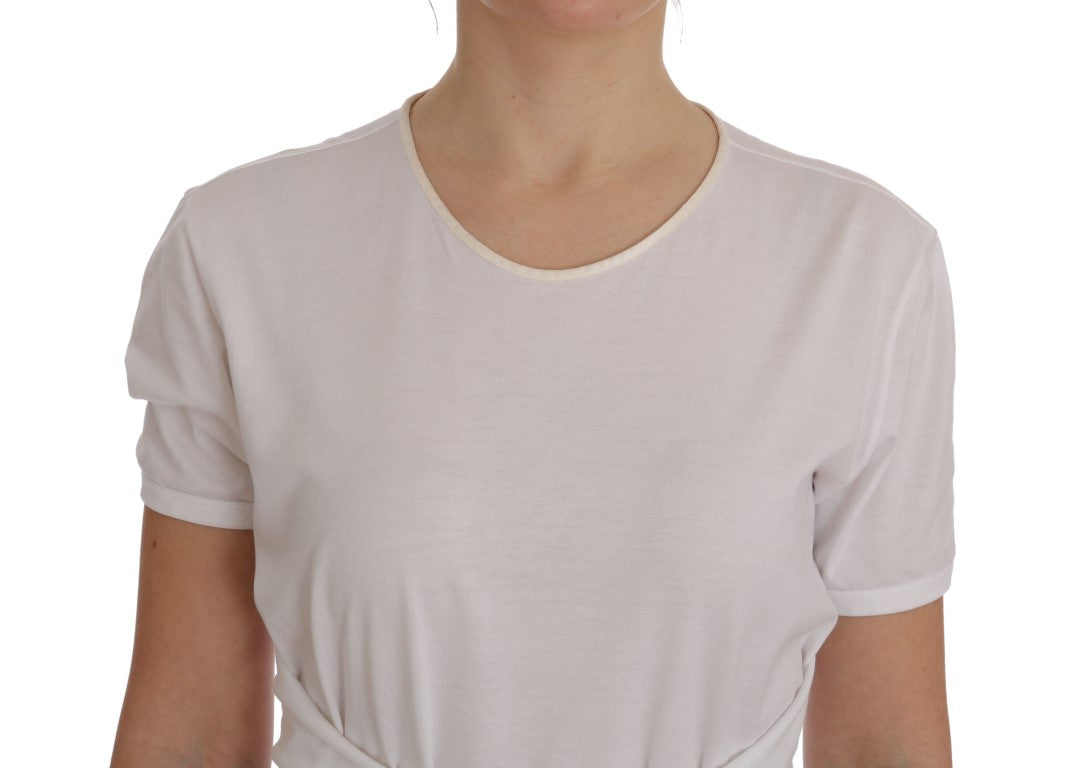 Dolce & Gabbana White Cotton Silk T-Shirt