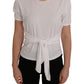 Dolce & Gabbana White Cotton Silk T-Shirt