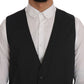 Dolce & Gabbana Gray STAFF Cotton Rayon Vest