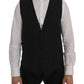 Dolce & Gabbana Gray Wool Stretch Vest