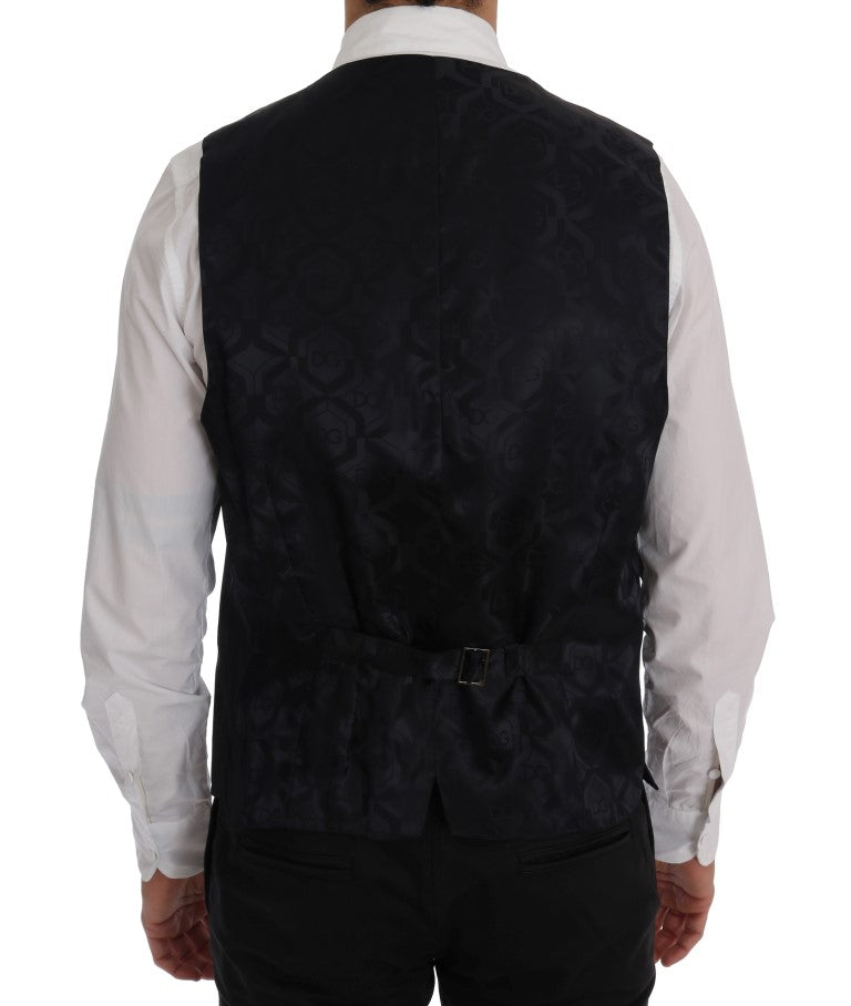 Dolce & Gabbana Gray Wool Stretch Vest