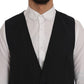 Dolce & Gabbana Gray Wool Stretch Vest