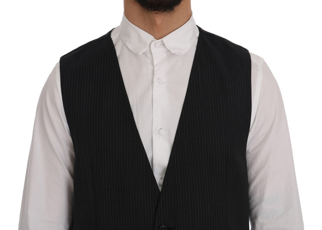 Dolce & Gabbana Gray Wool Stretch Vest