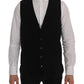 Dolce & Gabbana Black STAFF Cotton Rayon Vest