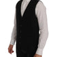 Dolce & Gabbana Black STAFF Cotton Rayon Vest