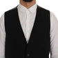 Dolce & Gabbana Black STAFF Cotton Rayon Vest