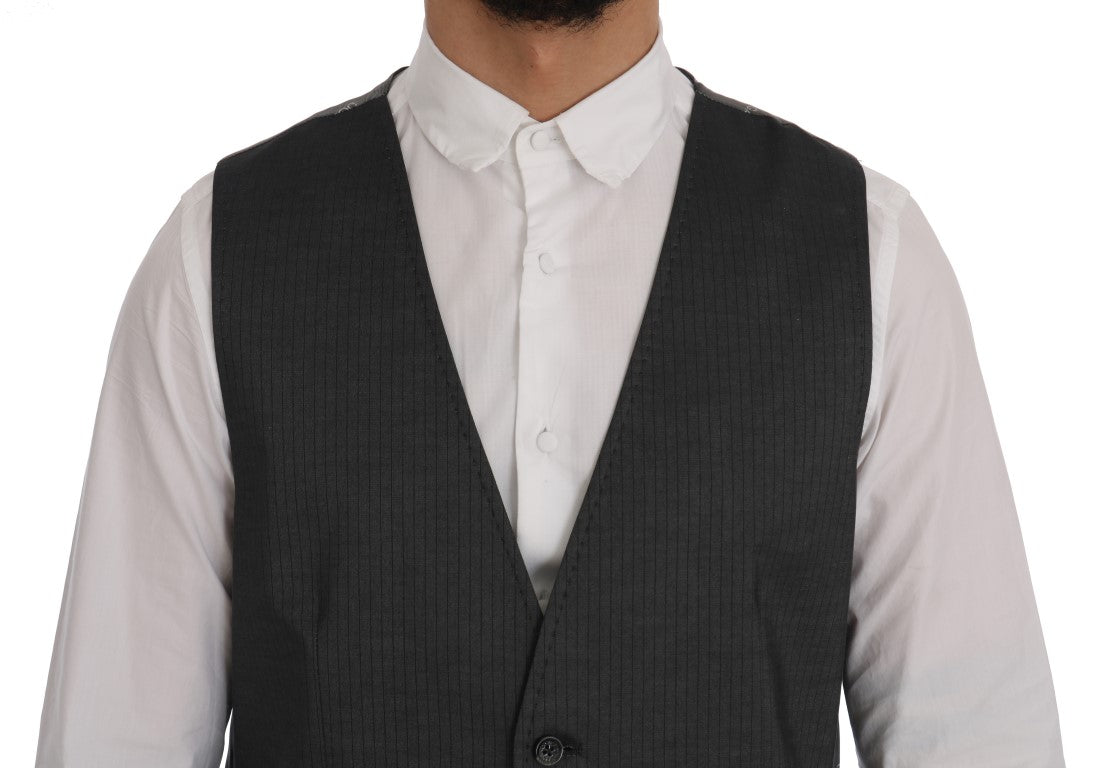 Dolce & Gabbana Gray STAFF Cotton Rayon Vest