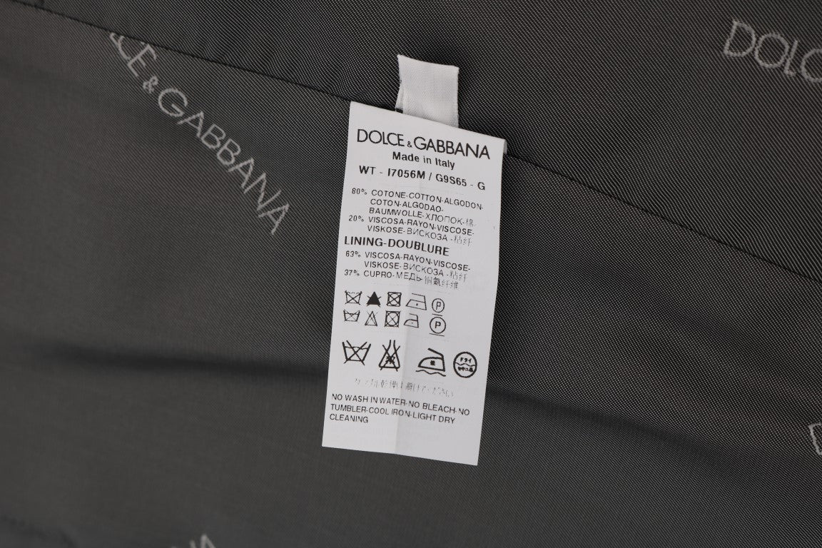 Dolce & Gabbana Gray STAFF Cotton Rayon Vest