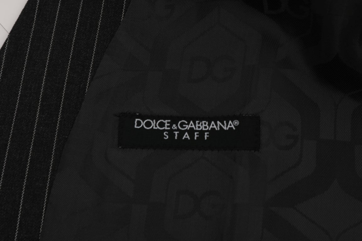 Dolce & Gabbana Gray Wool Stretch Vest