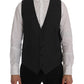 Dolce & Gabbana Gray STAFF Wool Stretch Vest