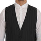 Dolce & Gabbana Gray STAFF Wool Stretch Vest