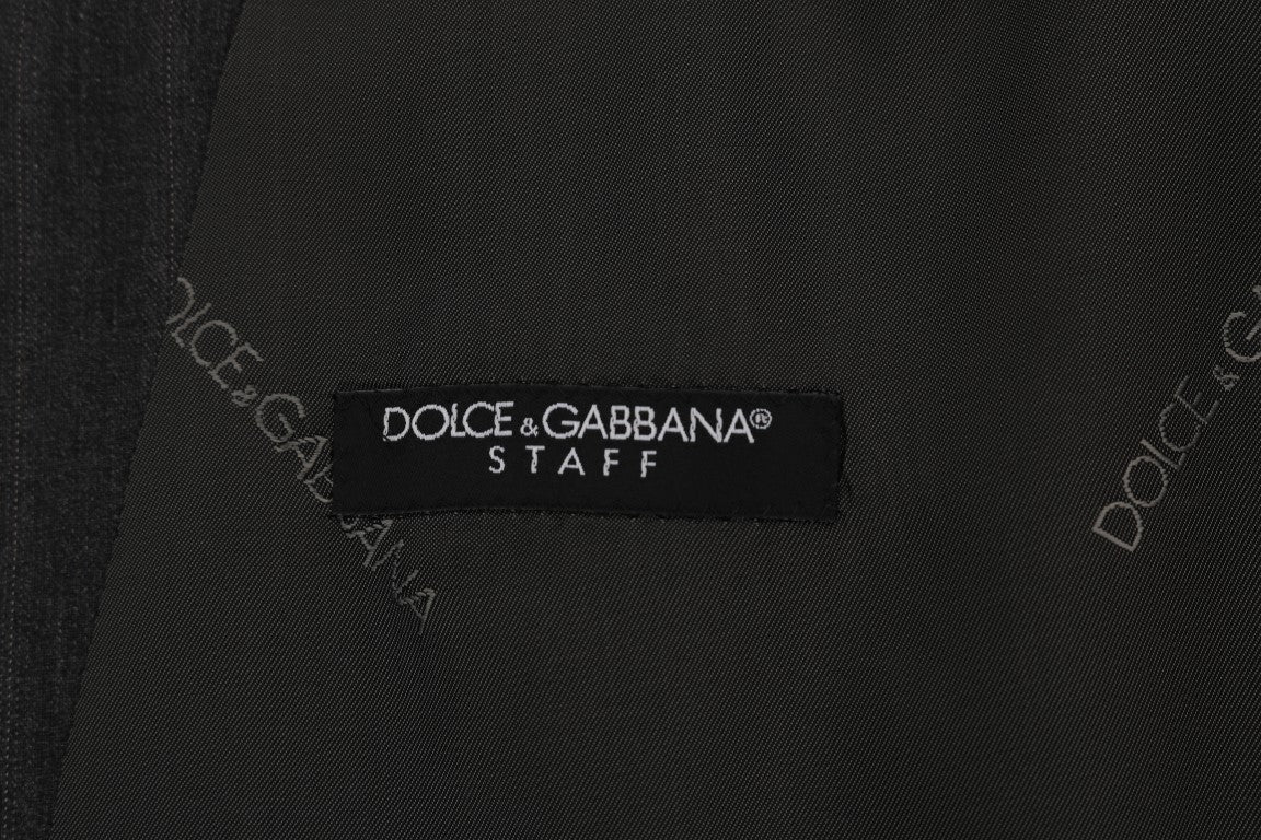 Dolce & Gabbana Gray STAFF Wool Stretch Vest