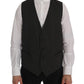 Dolce & Gabbana Gray STAFF Wool Stretch Vest