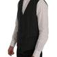 Dolce & Gabbana Gray STAFF Wool Stretch Vest